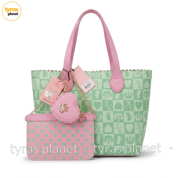 Juicy Couture Handbags - New Release Juicy Couture Retro Green Sweet Break Time 2-in-1 Tote & Wristlet